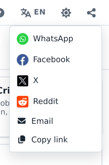 Share menu
