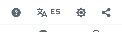 Controles de la derecha de la barra superior